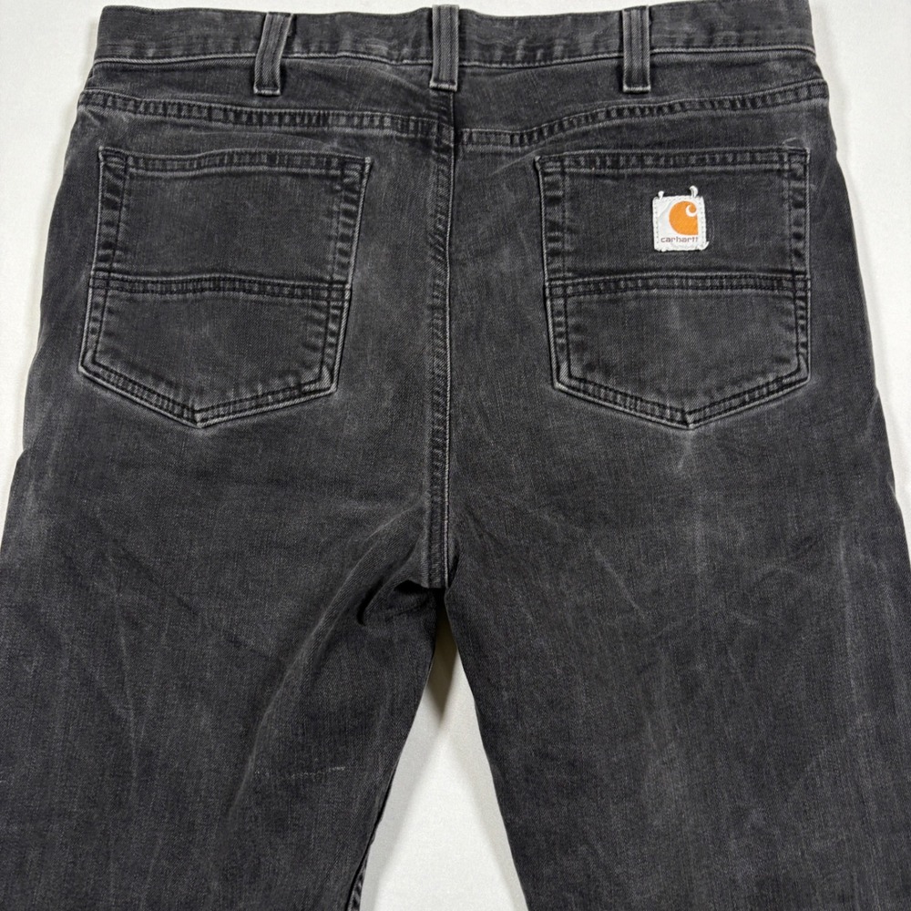 Carhartt Jeans Mens 36x34 Rugged Flex BD2804-M Black Relaxed Fit EUC - Picture 8 of 14